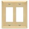Amerelle Wall Plate, Number of Gangs: 2 gang Stamped Steel, Satin Brass Finish, Beige 163RRSB - alternate 1